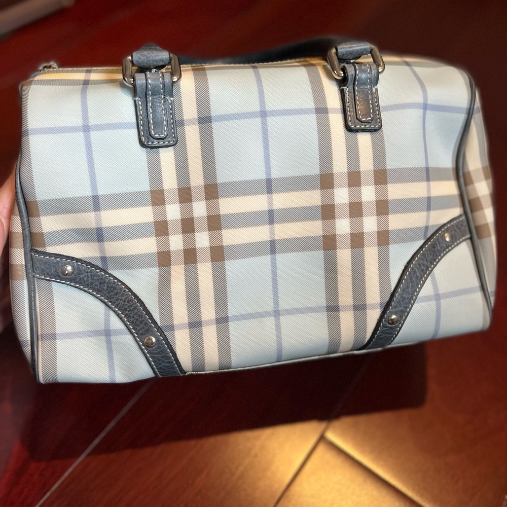 Burberry light blue Boston bag (disclosure: stain on the side of the zipper)